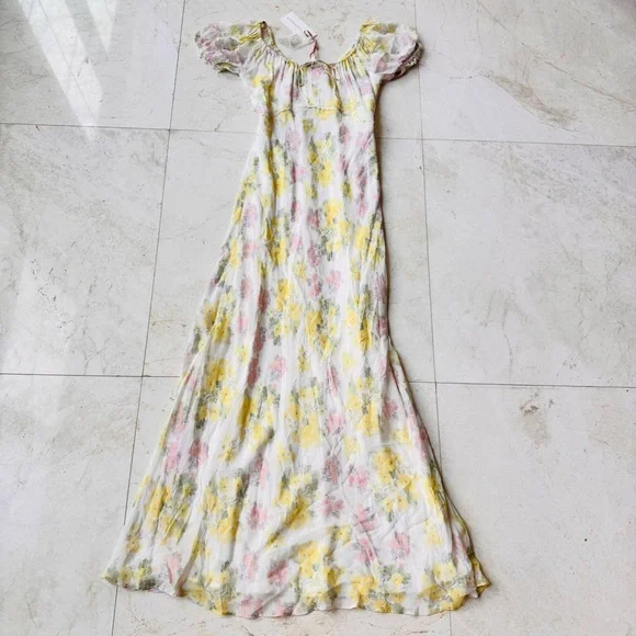 chinese dress ladies Love Shack Fancy Rialto Maxi Yellow  shortandsweethire